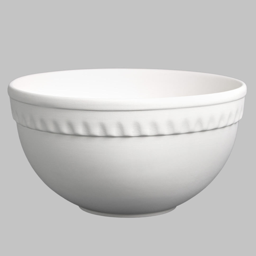 SB160 Mayco Stoneware Bisque Large Vintage Mixing Bowl